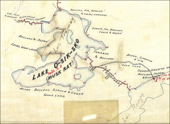 Les sentiers de portage autour du lac Osisko